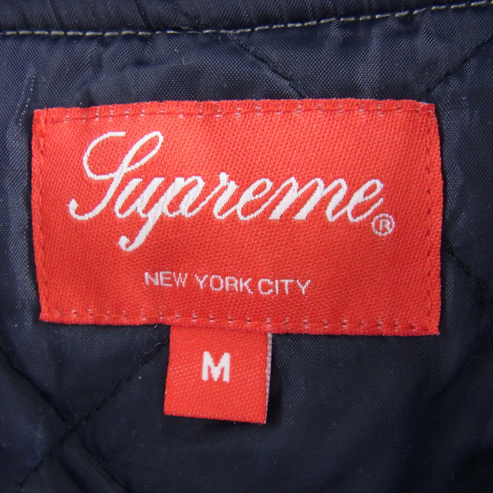 Supreme シュプリーム 22AW Fleece Hooded Denim Shirt フリース フーデット デニム シャツ ジャケット グレー系 ライトブルー系 M【極上美品】【中古】