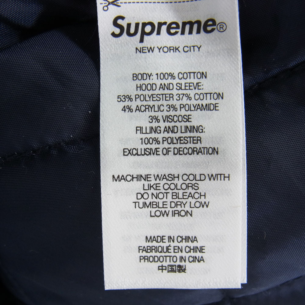 Supreme シュプリーム 22AW Fleece Hooded Denim Shirt フリース フーデット デニム シャツ ジャケット グレー系 ライトブルー系 M【極上美品】【中古】