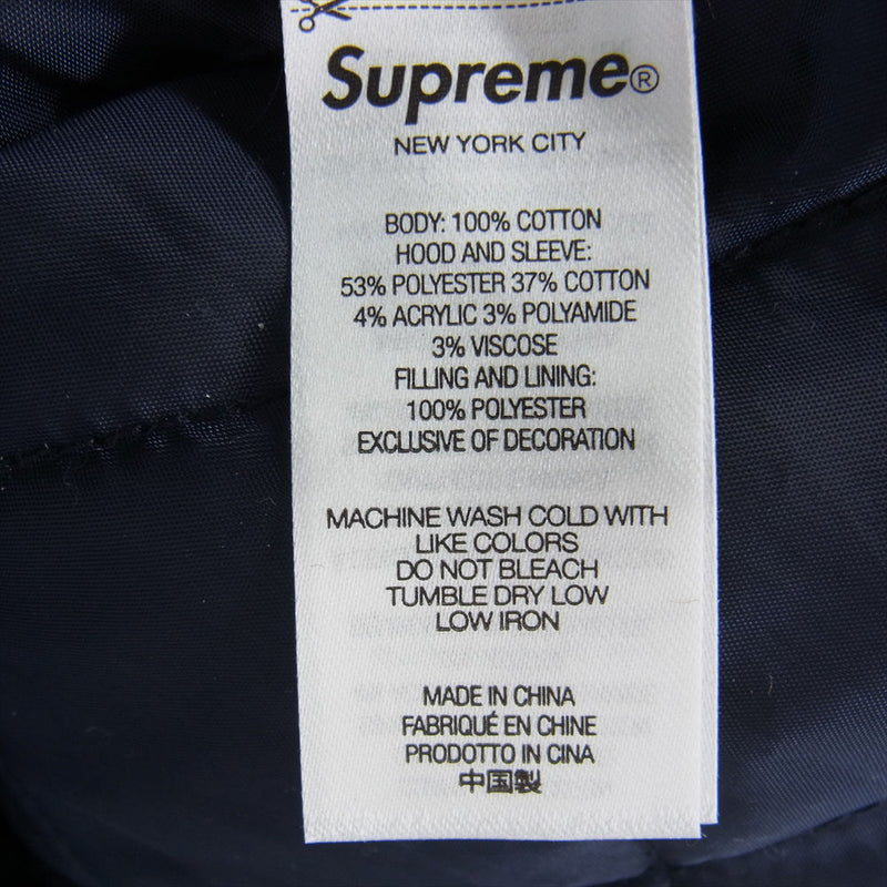 Supreme Fleece Hooded Denim Shirt 黒　Sサイズ