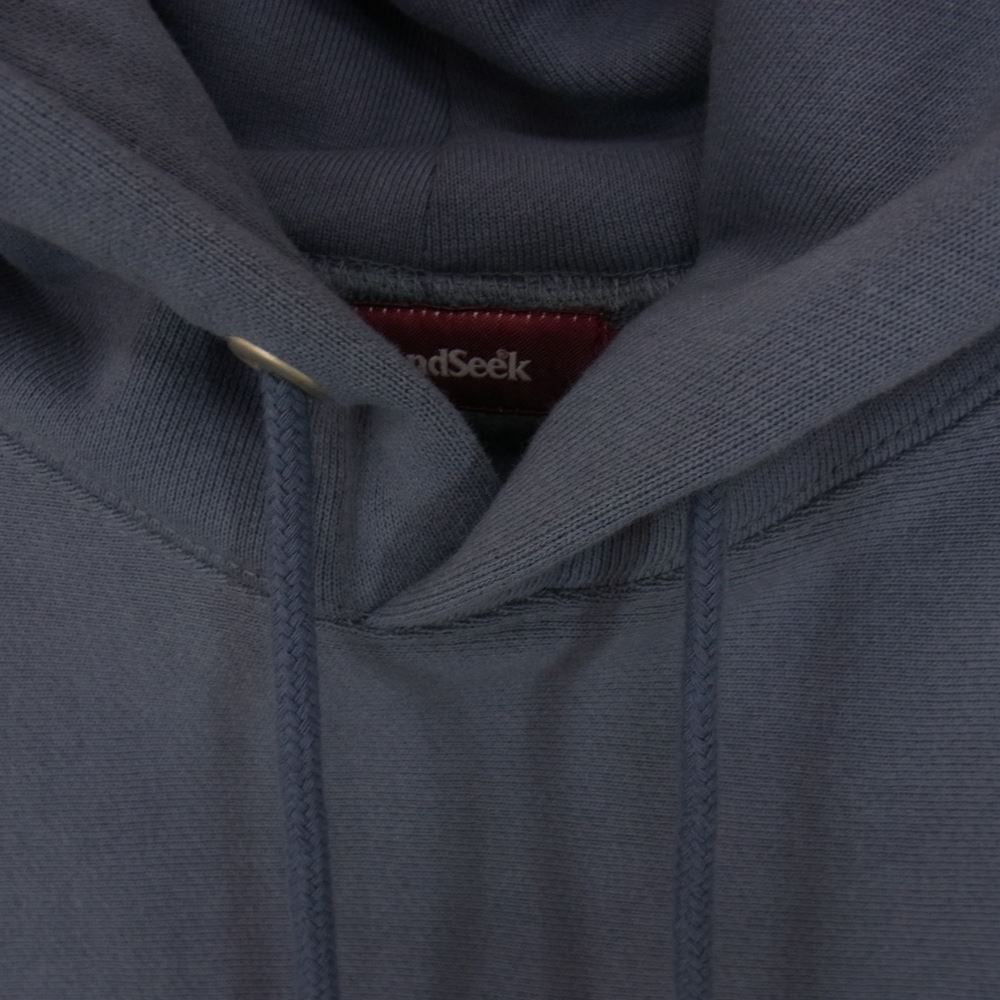 HideandSeek ハイドアンドシーク HC-090622 FLAME HOODED SWEAT SHIRT フレイム フーデッド スウェット パーカー ブルー系 M【美品】【中古】