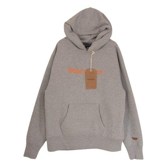 サブカルチャー EAGLE SKULL HOODIE イーグル スカル プルオーバー パーカー グレー系 1【美品】【中古】
