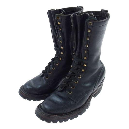 WHITE'S BOOTS ホワイツブーツ SMOKE JUMPER スモークジャンパー レースアップ ブーツ ブラック系 8D【中古】