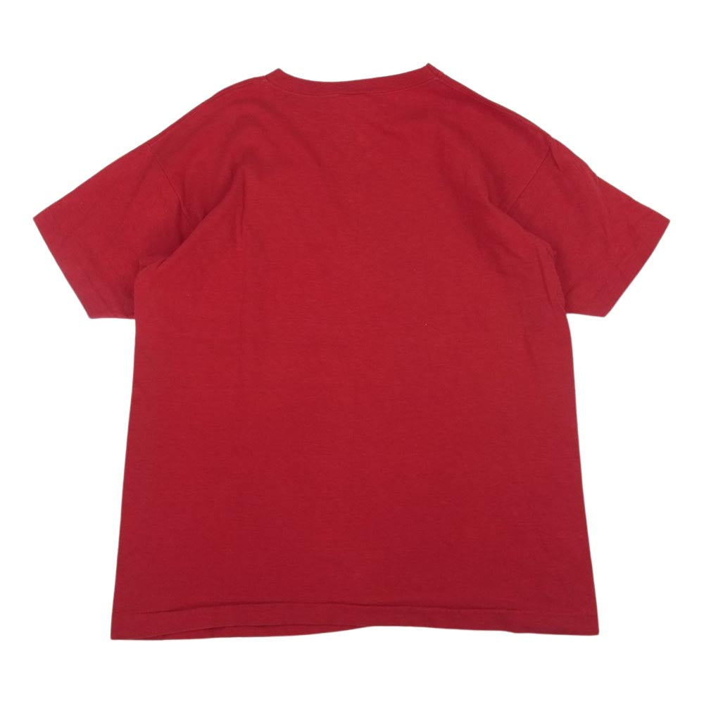 Champion チャンピオン ヴィンテージ 80s バータグ プリント Tシャツ レッド系 L【中古】