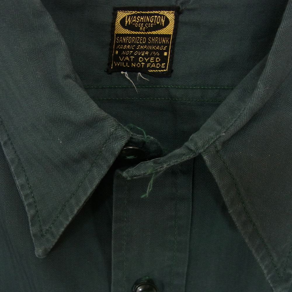 ディーシー ヴィンテージ 60s ワークシャツ グリーン系 サイズ表記無【中古】