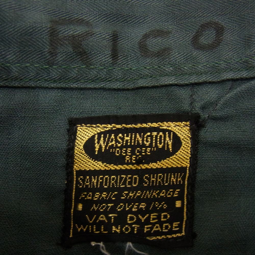 ディーシー ヴィンテージ 60s ワークシャツ グリーン系 サイズ表記無【中古】