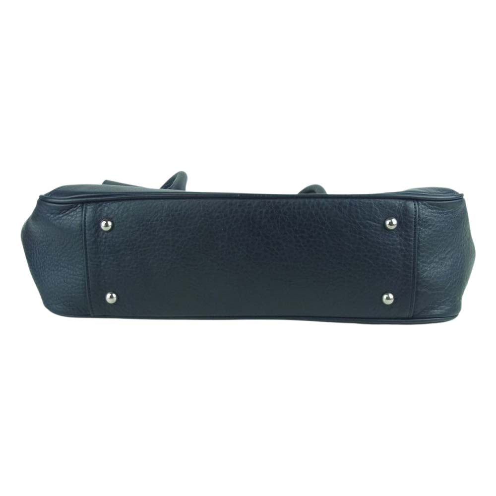 PELLE MORBIDA ペッレモルビダ MB055A MAIDEN VOYAGE メイデン ボヤージュ フラップ レザー ショルダー バッグ ダークネイビー系【中古】