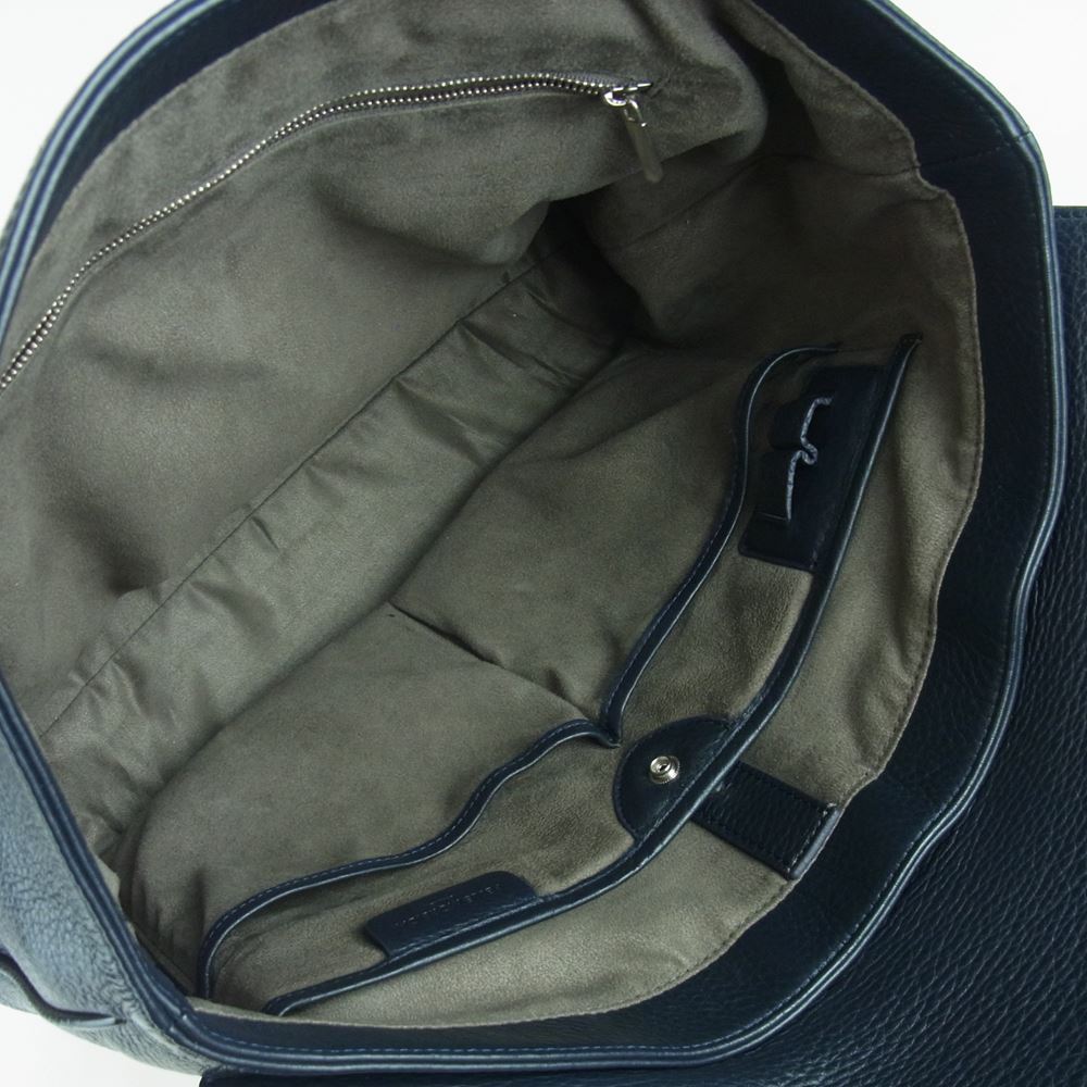 PELLE MORBIDA ペッレモルビダ MB055A MAIDEN VOYAGE メイデン ボヤージュ フラップ レザー ショルダー バッグ ダークネイビー系【中古】