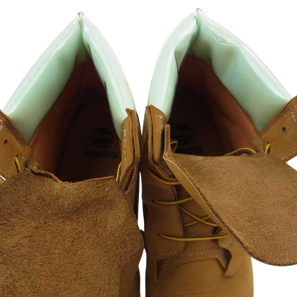 READY MADE レディメイド A246K  × TIMBERLAND 6 IN PREMIUM BOOT WHEAT NUBUCK ティンバーランド 6インチ プレミアム ヌバック ブーツ ベージュ系 9.5W【中古】