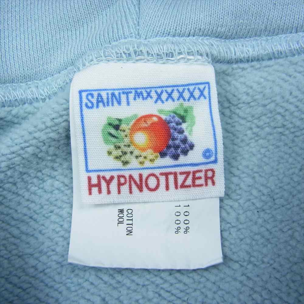 セントマイケル SM-A22-0000-022  RELICS FELT HOODIE ダメージ 加工 プルオーバー スウェット パーカー ブルー系 XL【中古】