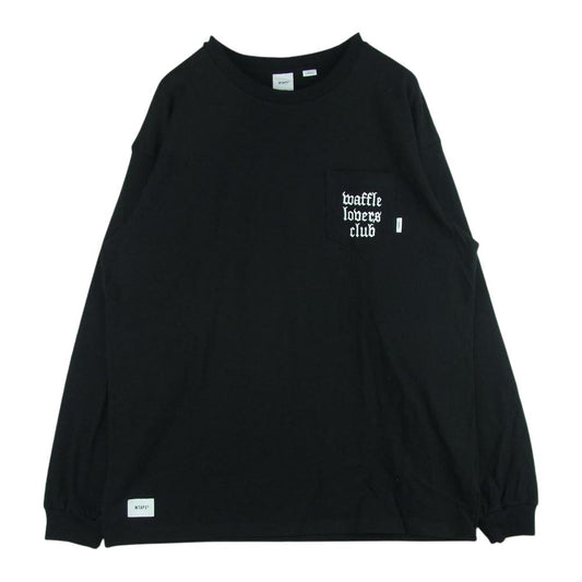 WTAPS ダブルタップス 22SS vans バンズ WAFFLE LOVERS CLUB L／S TEE 長袖 Tシャツ グアテマラ製 ブラック系 2【中古】