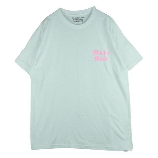 WACKO MARIA ワコマリア CREW NECK T-SHIRT クルー ネック ロゴ 半袖 Tシャツ コットン ニカラグア製 ホワイト系 L【中古】