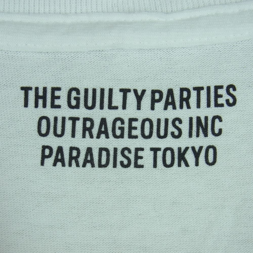 WACKO MARIA ワコマリア CREW NECK T-SHIRT クルー ネック ロゴ 半袖 Tシャツ コットン ニカラグア製 ホワイト系 L【中古】