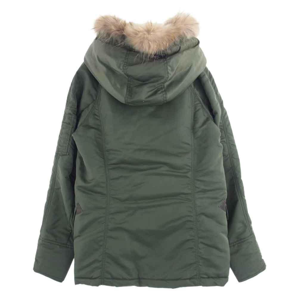 junhashimoto ジュンハシモト 14AW BLS1304007 VINTAGE N-3B + FUR 裏総ラビットファー ミリタリー フライト ジャケット モスグリーン系 2【中古】