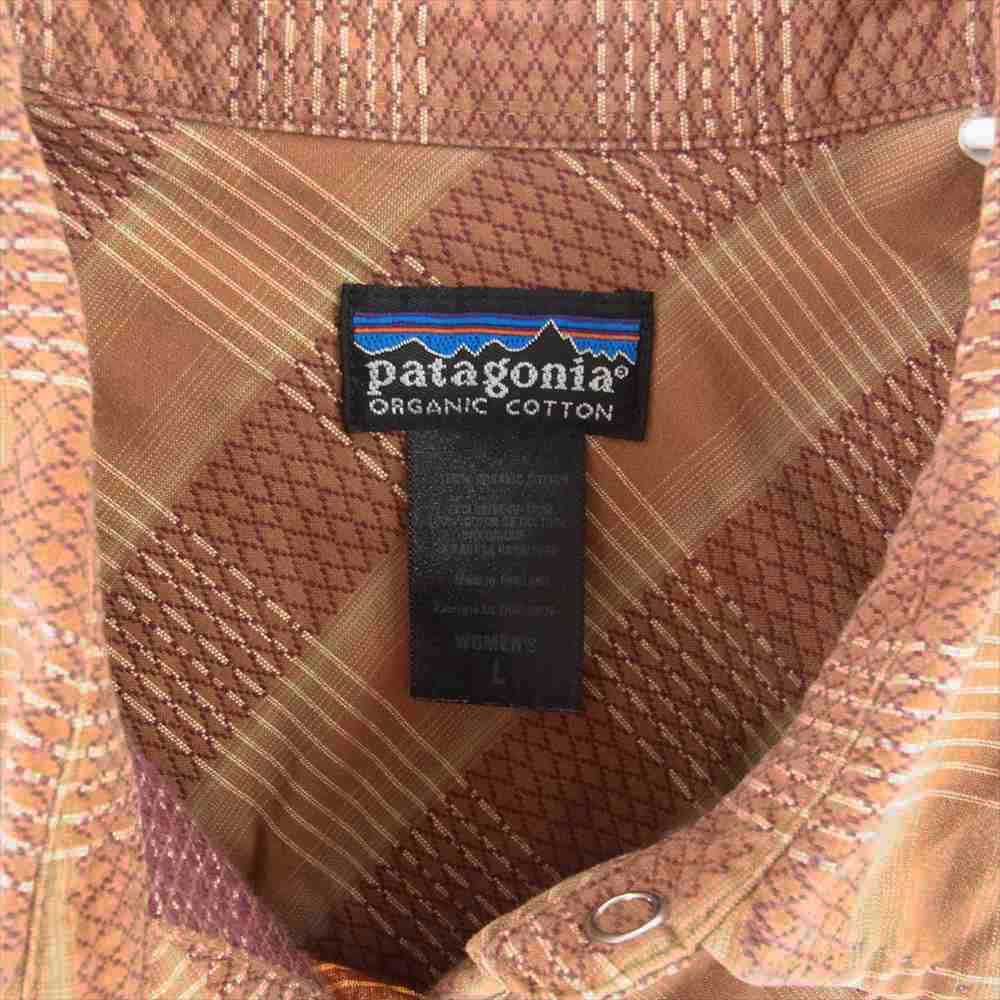 patagonia パタゴニア 20703F4 rhythm リズム 長袖 ウエスタン チェック シャツ ブラウン系 L【中古】
