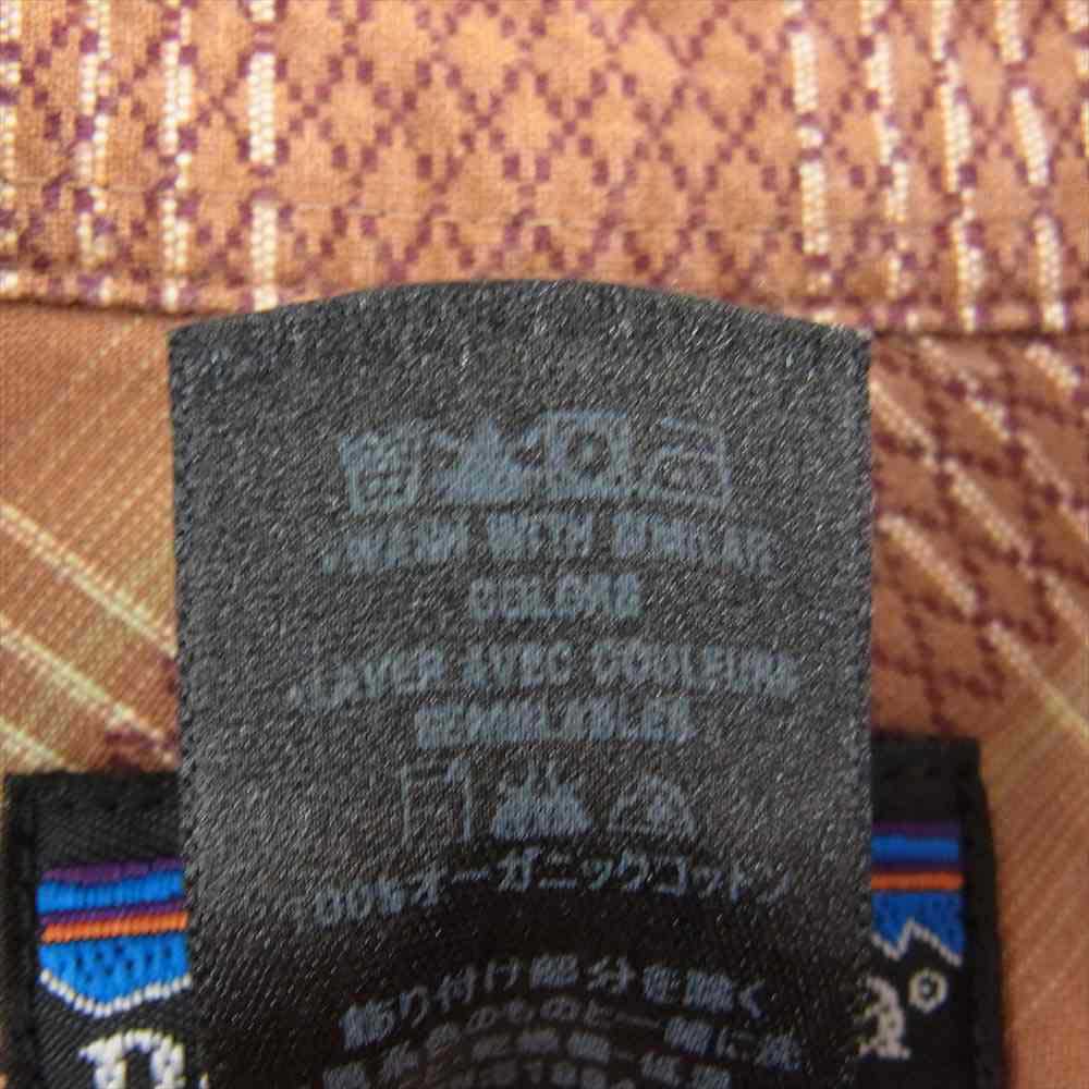 patagonia パタゴニア 20703F4 rhythm リズム 長袖 ウエスタン チェック シャツ ブラウン系 L【中古】
