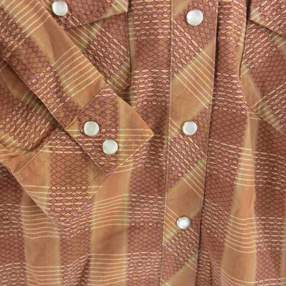 patagonia パタゴニア 20703F4 rhythm リズム 長袖 ウエスタン チェック シャツ ブラウン系 L【中古】