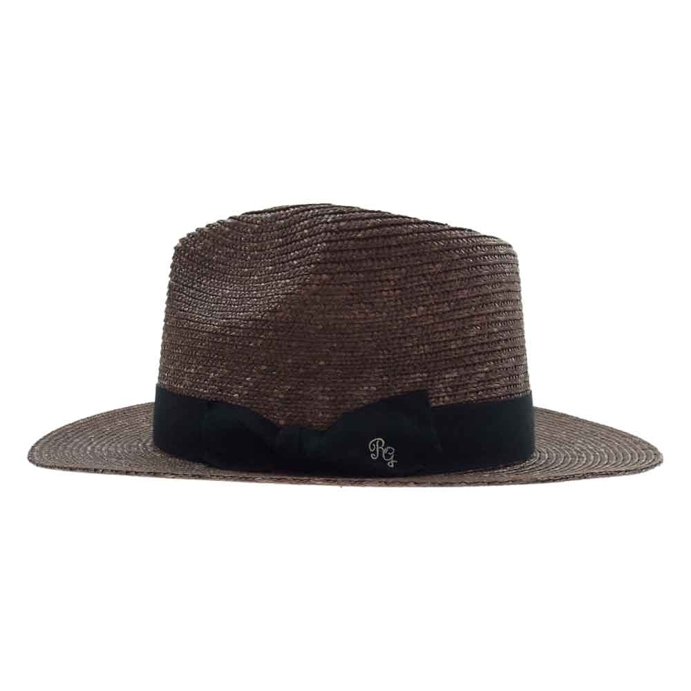 RUDE GALLERY ルードギャラリー THE HAT BWOY CLUB 田中帽子店 中折れ ラフィア 麦わら ハット 帽子 ブラウン系 3【中古】