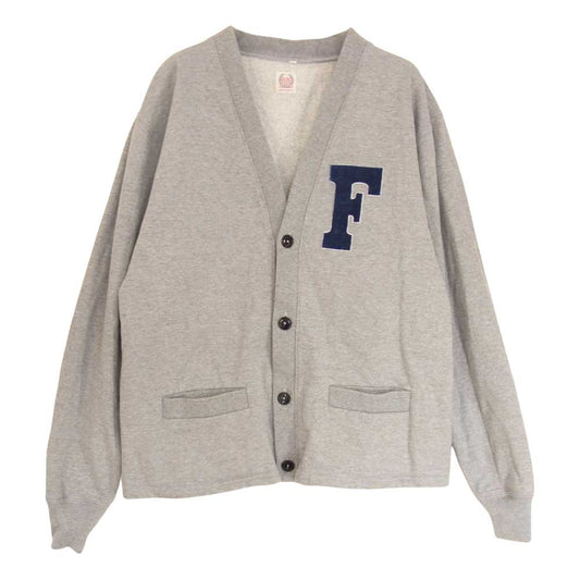 THE FLAT HEAD ザフラットヘッド GLORY PARK グローリーパーク レタード スウェット カーディガン グレー系 40【中古】
