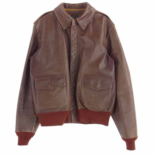 Buzz Rickson's バズリクソンズ BR80563 Type A-2 レザー フライト ジャケット ブラウン系 42【中古】