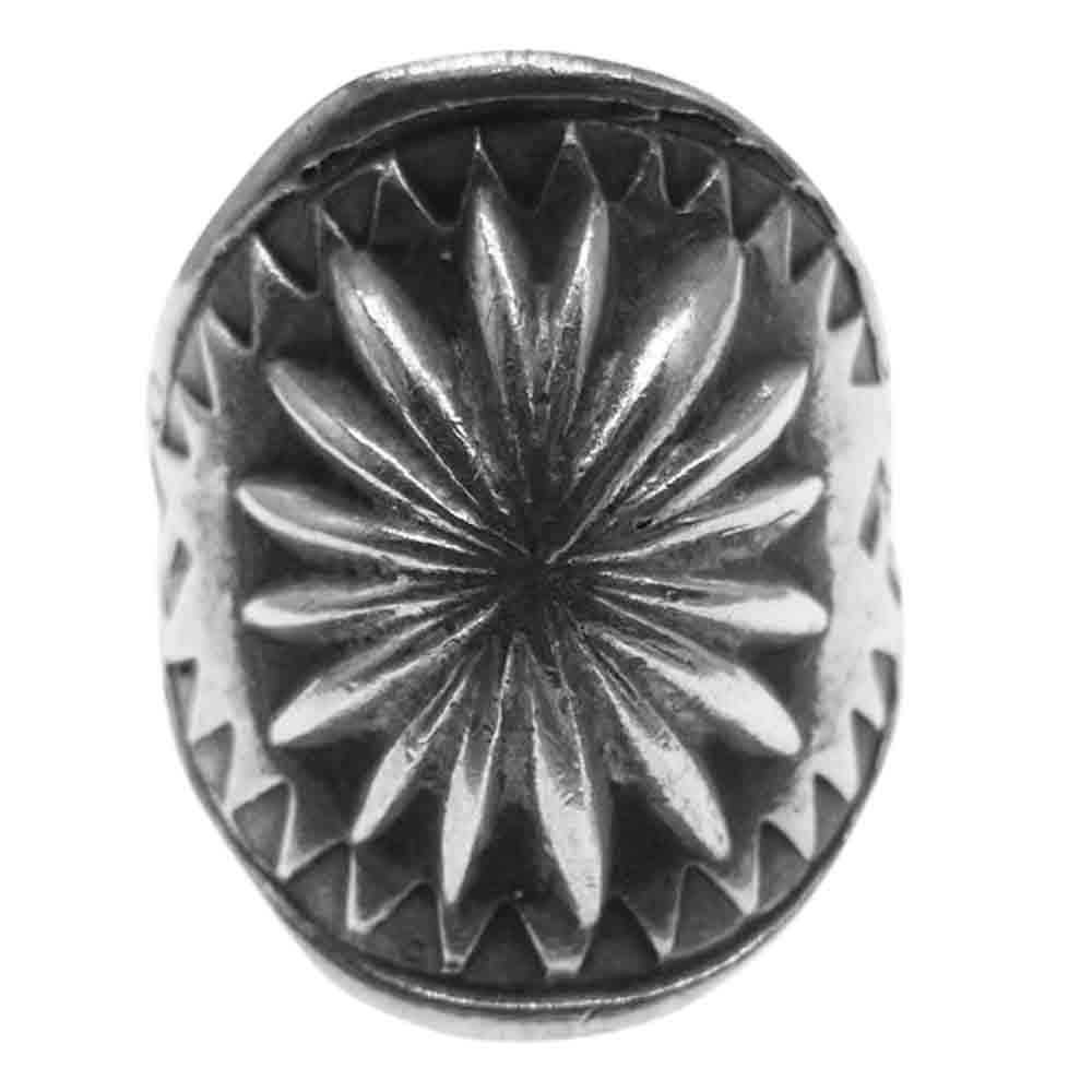 LARRY SMITH ラリースミス SHELL REPOUSSE シェル リング シルバー系 16号【中古】