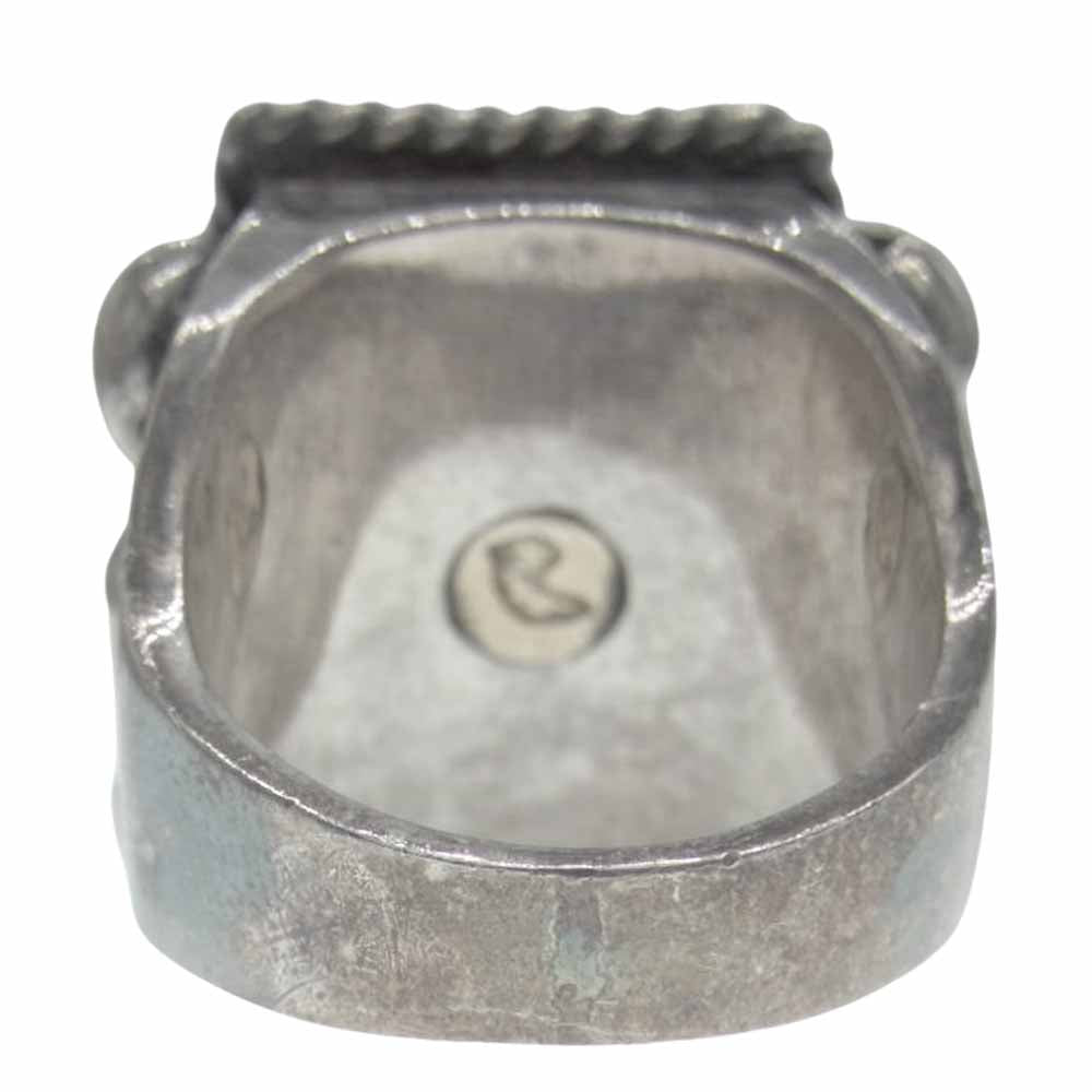 LARRY SMITH ラリースミス 6 POINT RECTANGLE TURQUOISE RING 6ポイント ターコイズ リング 16号【中古】