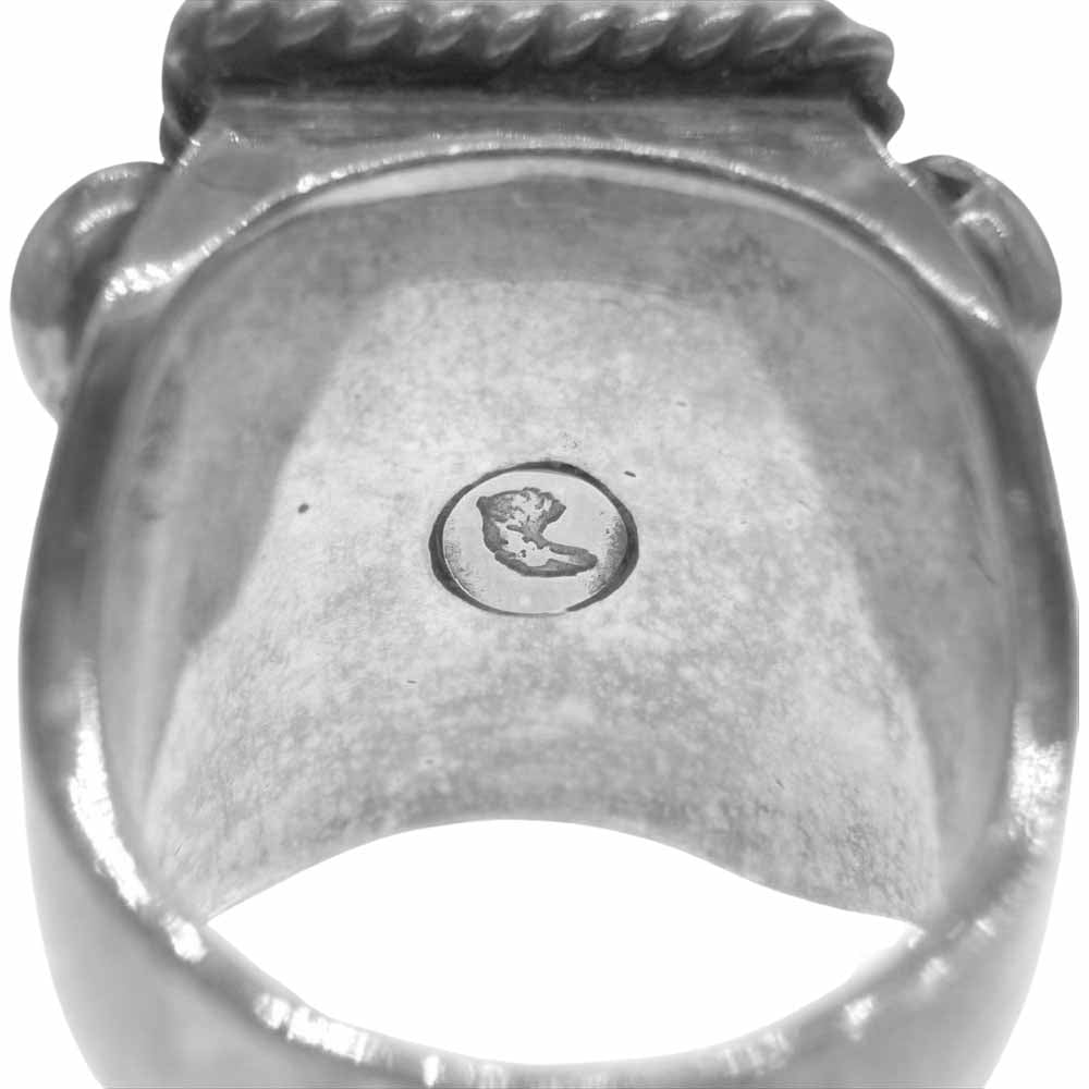 LARRY SMITH ラリースミス 6 POINT RECTANGLE TURQUOISE RING 6ポイント ターコイズ リング 16号【中古】