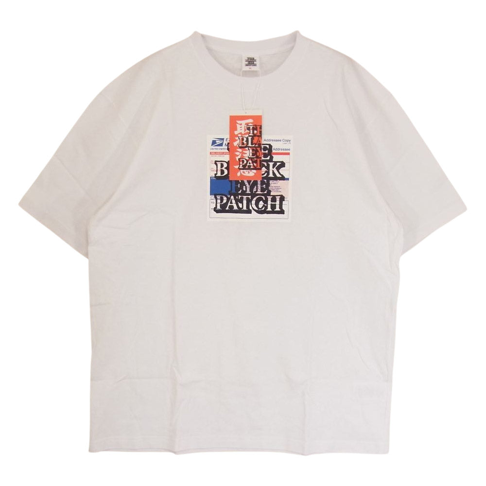 ブラックアイパッチ 21AW BEPFW21TE17 PRIORITY LABEL TEE プライオリティ ラベル Tシャツ ホワイト系 XL【新古品】【未使用】【中古】