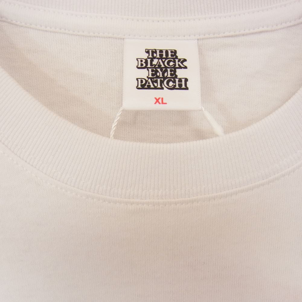 ブラックアイパッチ 21AW BEPFW21TE17 PRIORITY LABEL TEE プライオリティ ラベル Tシャツ ホワイト系 XL【新古品】【未使用】【中古】