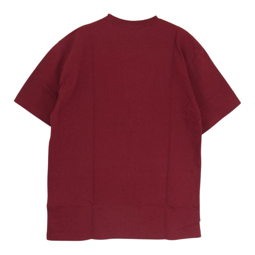 ブラックアイパッチ 21AW BEPFW21TE20 Handle With Care TEE プリント 半袖 Tシャツ エンジ系 L【新古品】【未使用】【中古】