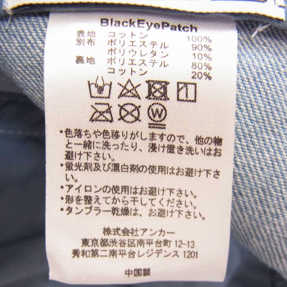 ブラックアイパッチ 21AW BEPFW21AC27 B EMBLEM DENIM CAP デニム 刺繍 キャップ ブルー系 FREE【新古品】【未使用】【中古】