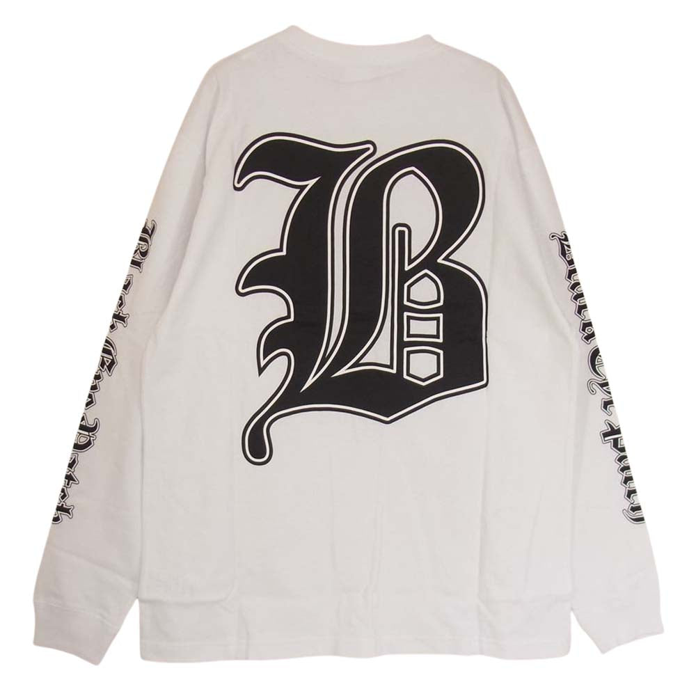 ブラックアイパッチ 22SS BEPSS22TE06 ALL CITY BLACKLETTER L/S TEE プリント 長袖 Tシャツ ホワイト系 M【新古品】【未使用】【中古】