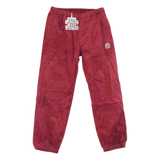 ブラックアイパッチ 22AW BEPFW22PA13 ロゴ刺繍 コーデュロイ イージー パンツ エンジ系 L【新古品】【未使用】【中古】