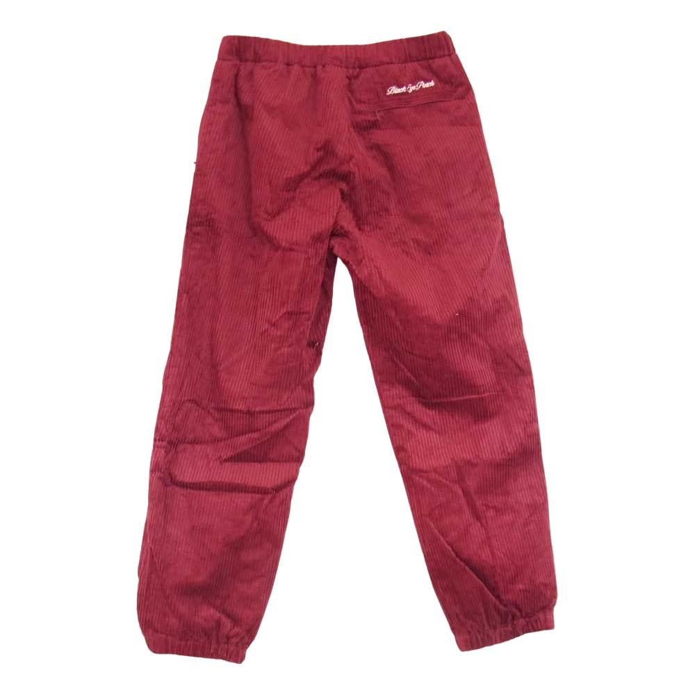 ブラックアイパッチ 22AW BEPFW22PA13 ロゴ刺繍 コーデュロイ イージー パンツ エンジ系 L【新古品】【未使用】【中古】