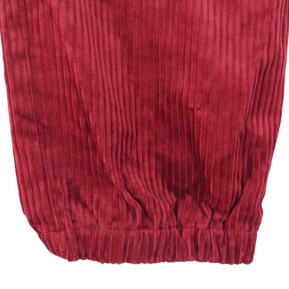 ブラックアイパッチ 22AW BEPFW22PA13 ロゴ刺繍 コーデュロイ イージー パンツ エンジ系 L【新古品】【未使用】【中古】