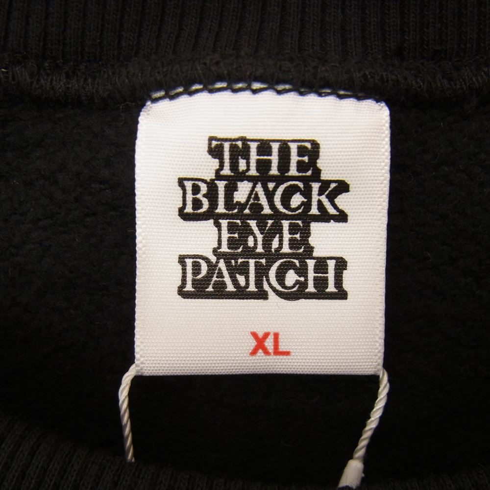 ブラックアイパッチ 22AW BEPFW22TP46 DANGER HOT LABEL CREWSWEAT デンジャー ホット レーベル クルー スウェット ブラック系 XL【新古品】【未使用】【中古】