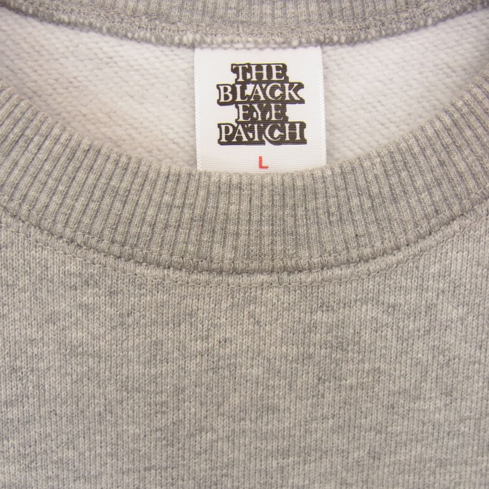 ブラックアイパッチ 22AW BEPFW22TP42 SMALL OG LABEL CREWSWEAT スモール レーベル ロゴ クルー スウェット グレー系 L【新古品】【未使用】【中古】