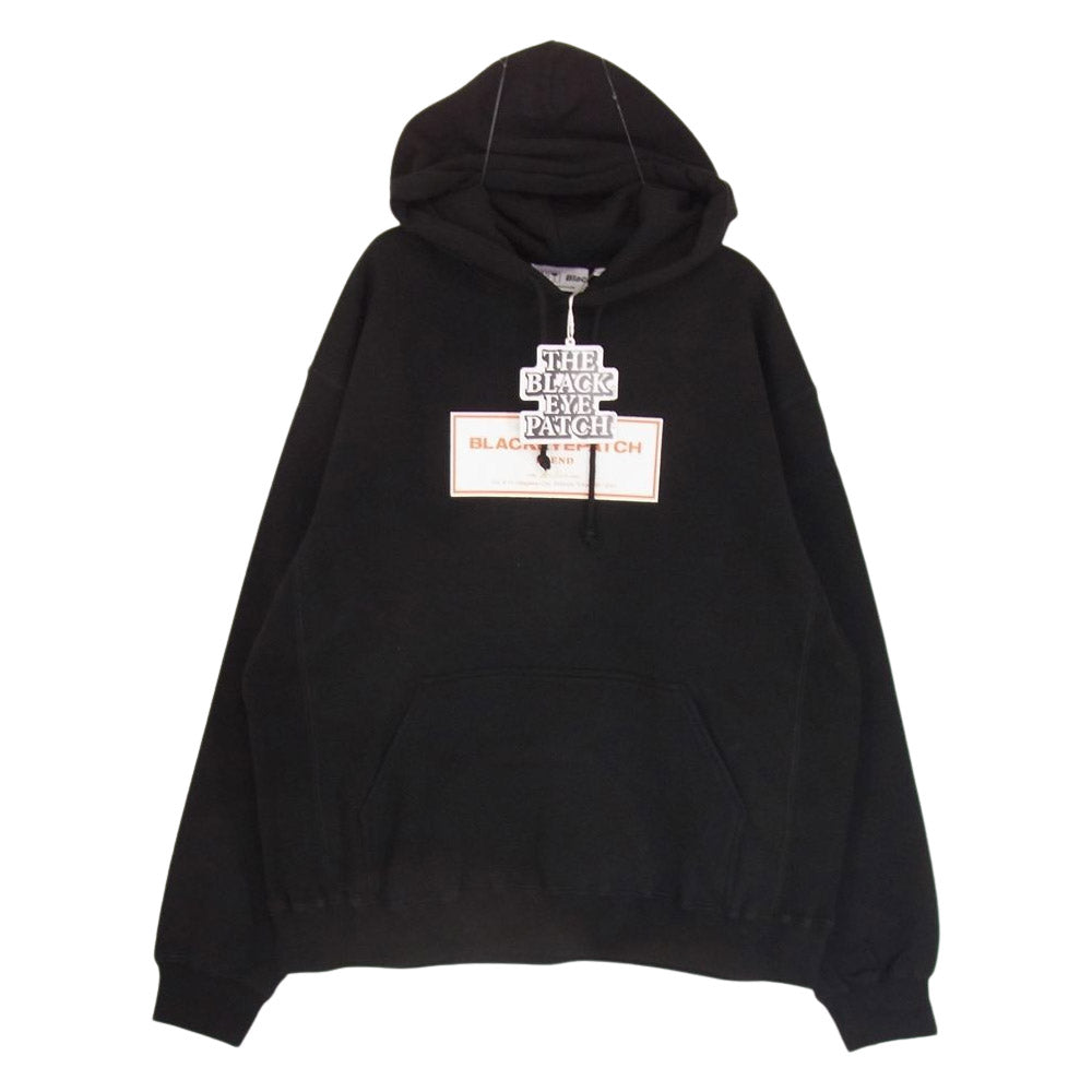 ブラックアイパッチ 21AW BEPFW21TP31 NEUVA FLAVA HOODIE プリント フーディー プルオーバ― パーカー ブラック系  L【新古品】【未使用】【中古】