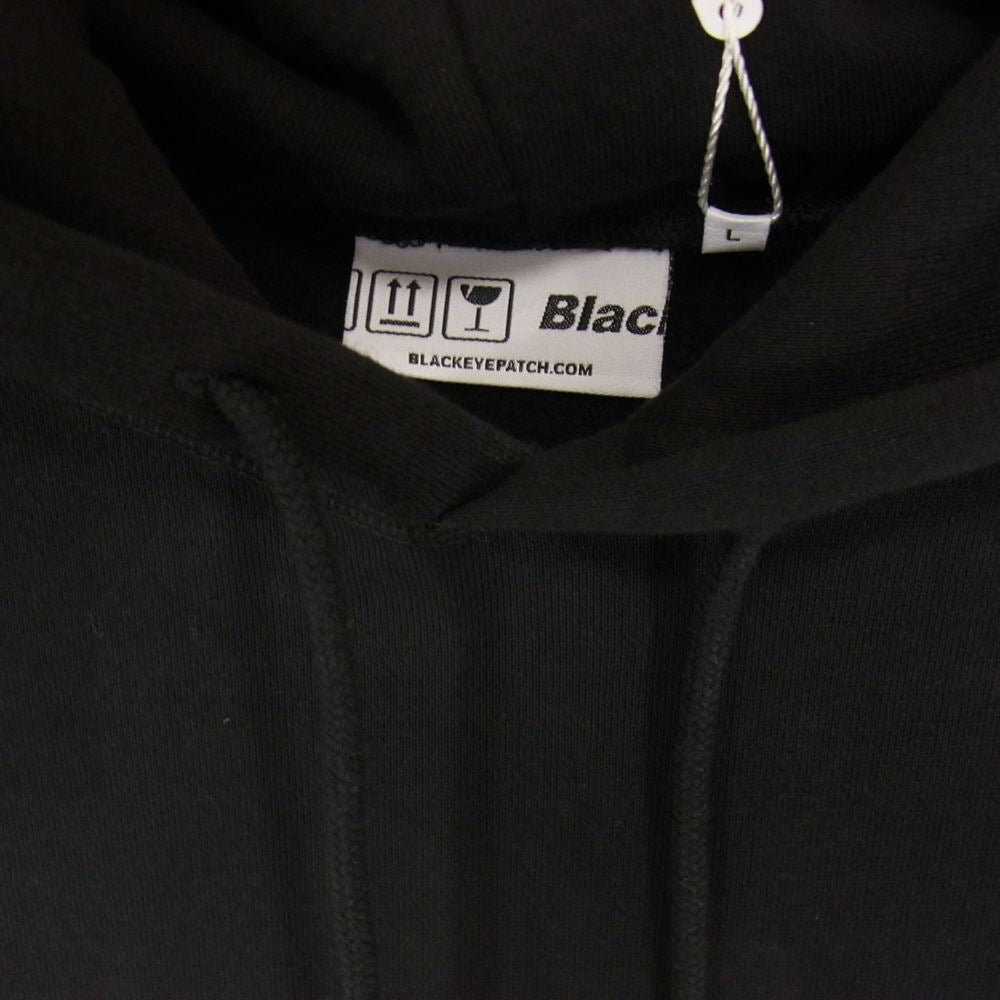 ブラックアイパッチ 21AW BEPFW21TP31 NEUVA FLAVA HOODIE プリント フーディー プルオーバ― パーカー ブラック系 L【新古品】【未使用】【中古】