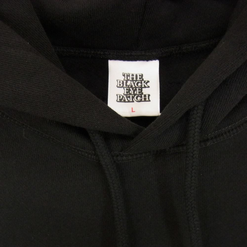 ブラックアイパッチ 22AW BEPFW22EI17 Sue Kwon Street Level HOODIE プリント フーディー プルオーバ― パーカー ブラック系 L【新古品】【未使用】【中古】