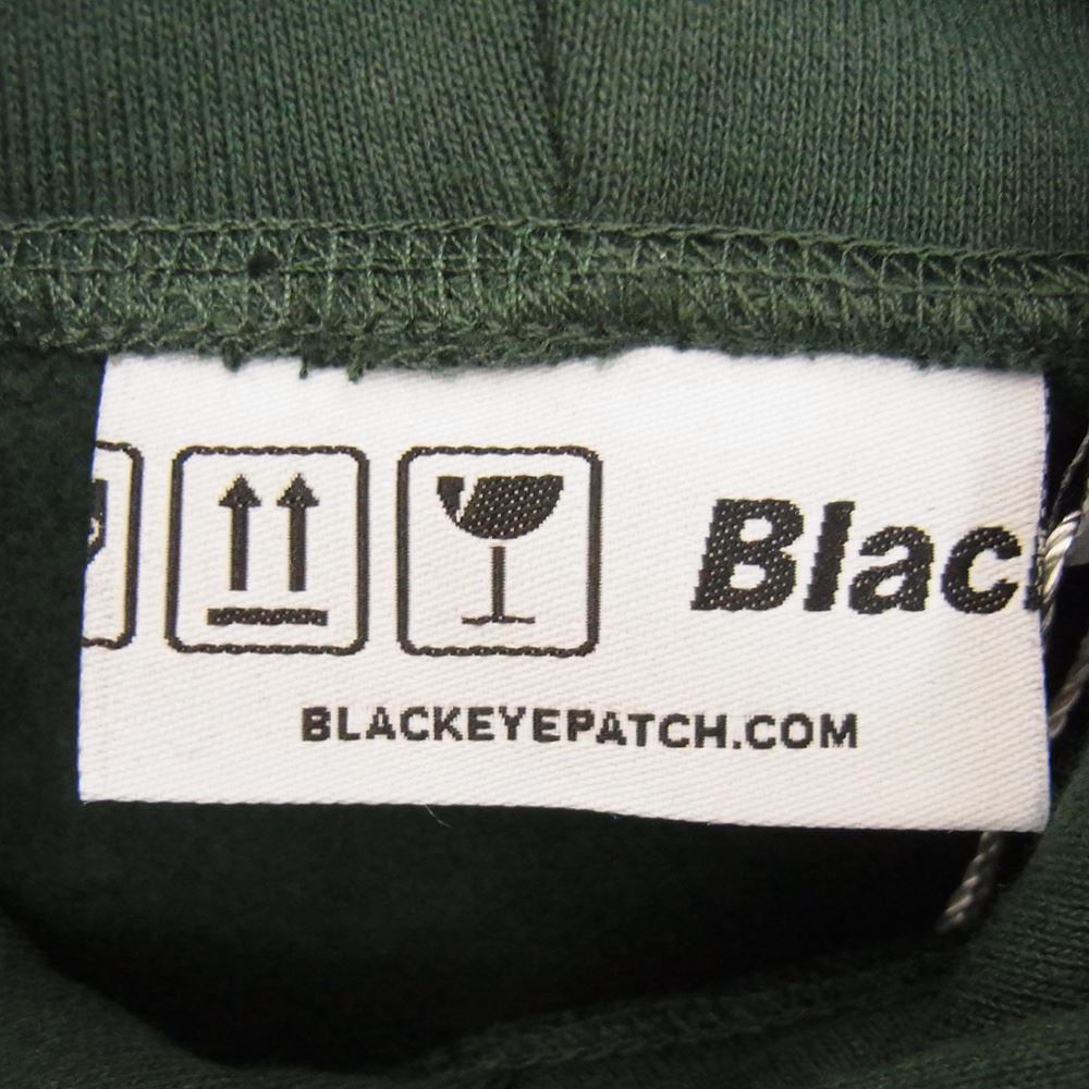 ブラックアイパッチ 21AW BEPFW21TP27 OG LABEL HOODIE レーベル ロゴ フーディー プルオーバ― パーカー グリーン系 M【新古品】【未使用】【中古】