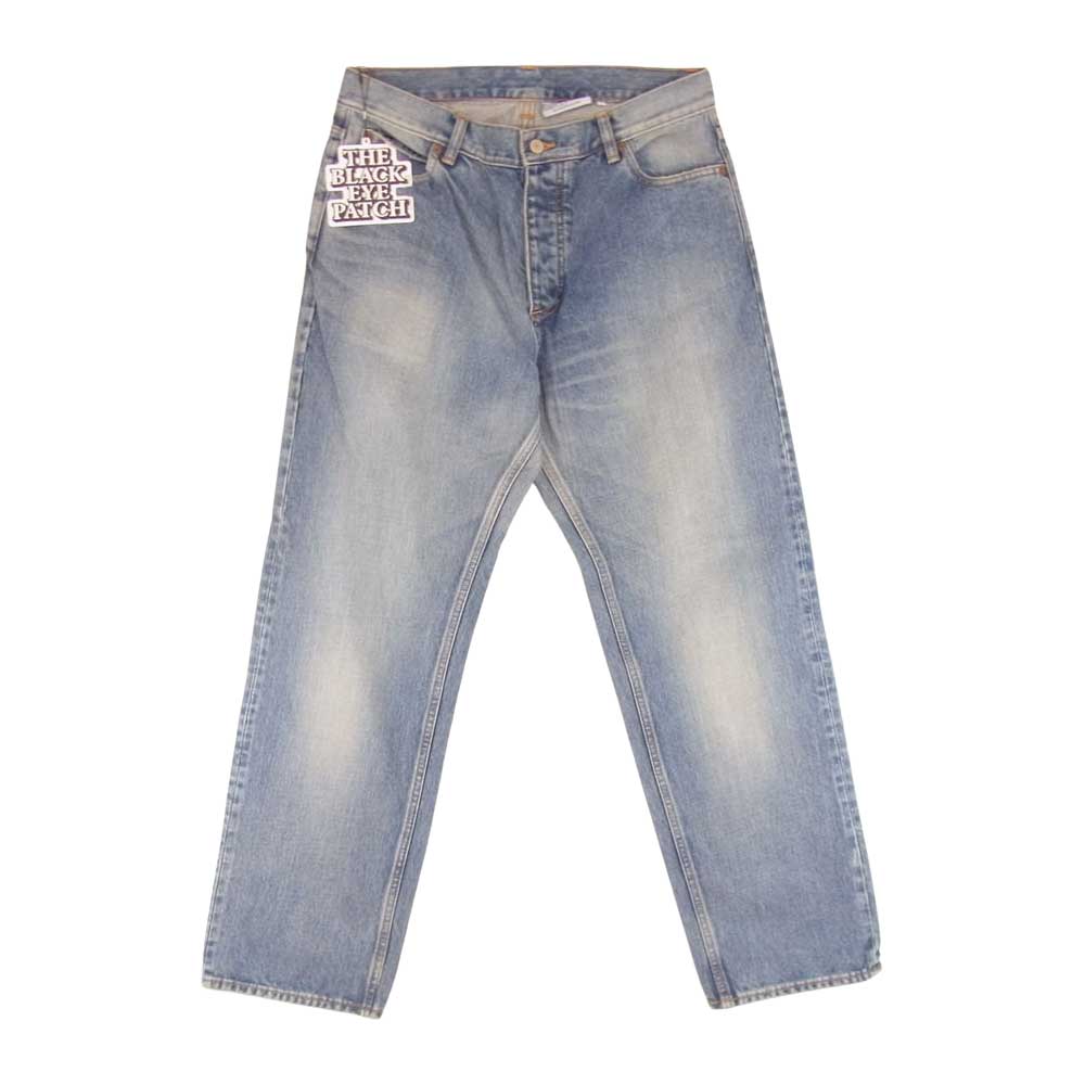 ブラックアイパッチ 21AW BEPFW21PA08 Emblem Baggy Jeans エンブレム バギー ジーンズ デニム パンツ インディゴブルー系 32【新古品】【未使用】【中古】