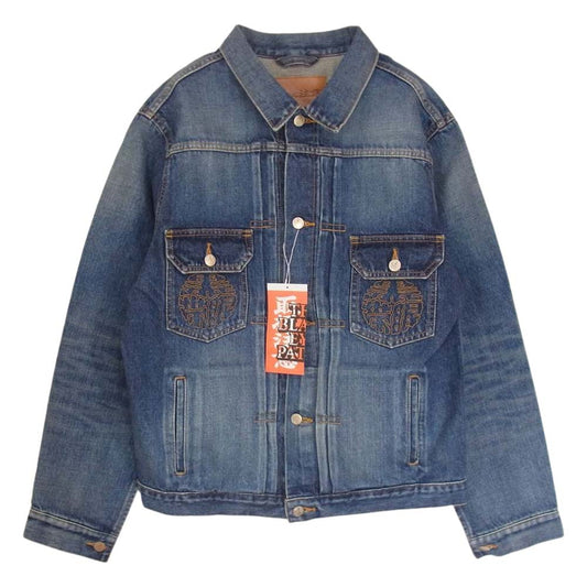 ブラックアイパッチ 22SS BEPSS220T06 KAMON DENIM JACKET 家紋 デニム ジャケット インディゴブルー系 M【新古品】【未使用】【中古】