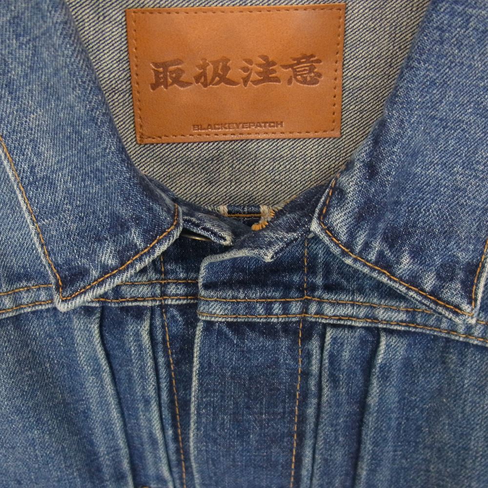 ブラックアイパッチ 22SS BEPSS220T06 KAMON DENIM JACKET 家紋 デニム ジャケット インディゴブルー系 M【新古品】【未使用】【中古】