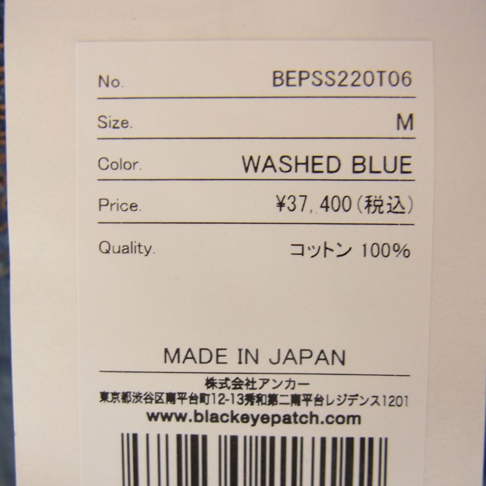 ブラックアイパッチ 22SS BEPSS220T06 KAMON DENIM JACKET 家紋 デニム ジャケット インディゴブルー系 M【新古品】【未使用】【中古】