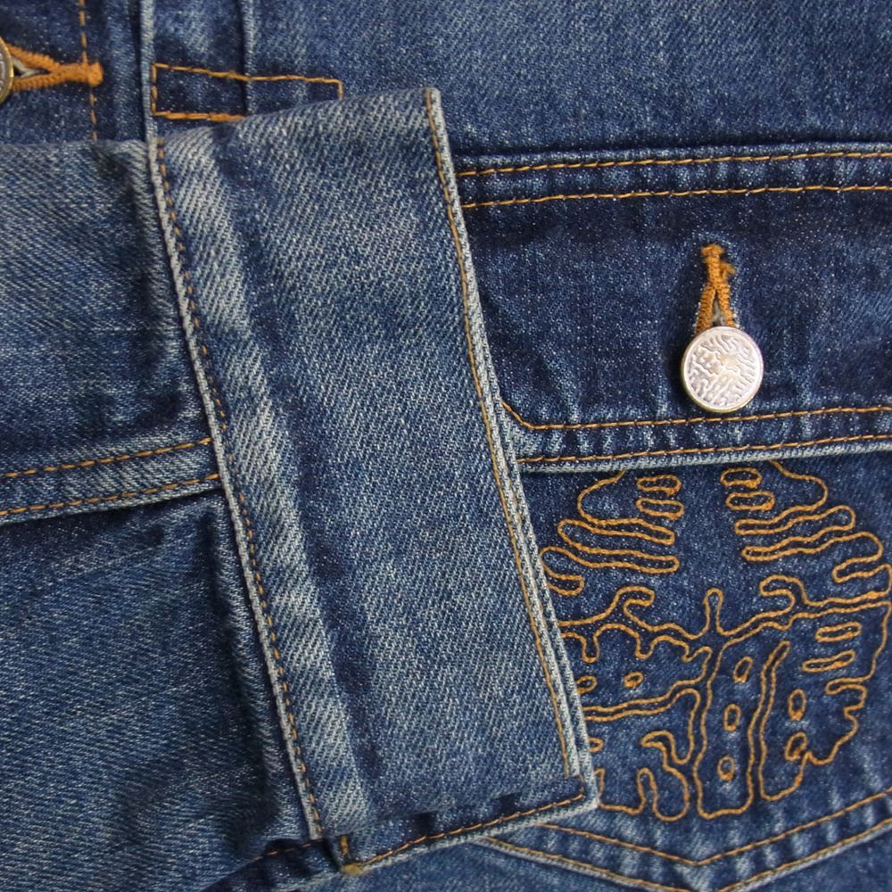 ブラックアイパッチ 22SS BEPSS220T06 KAMON DENIM JACKET 家紋 デニム ジャケット インディゴブルー系 M【新古品】【未使用】【中古】