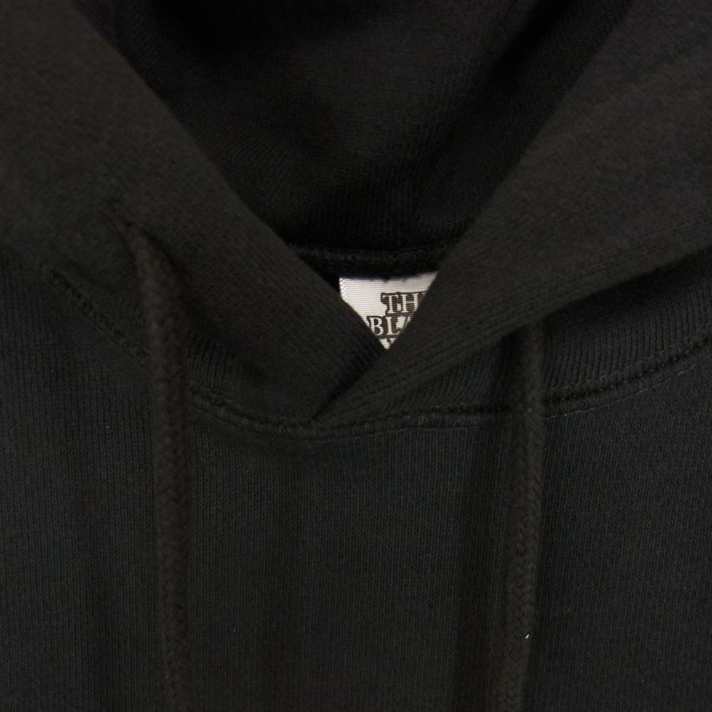 ブラックアイパッチ 22AW BEPFW22TP40 HANDLE WITH CARE LABEL HOODIE BLACK ハンドル ウィズ ケア レーベル 刺繍 フーディー プルオーバ― パーカー ブラック系 L【新古品】【未使用】【中古】
