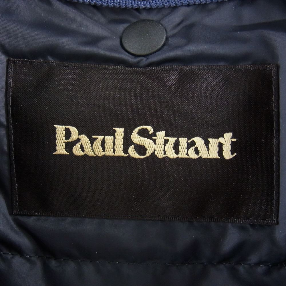 PAUL STUART ポールスチュアート J1B47-230-28  着脱可能ダウンライナー付き ステンカラーコート ダークネイビー系 44【美品】【中古】
