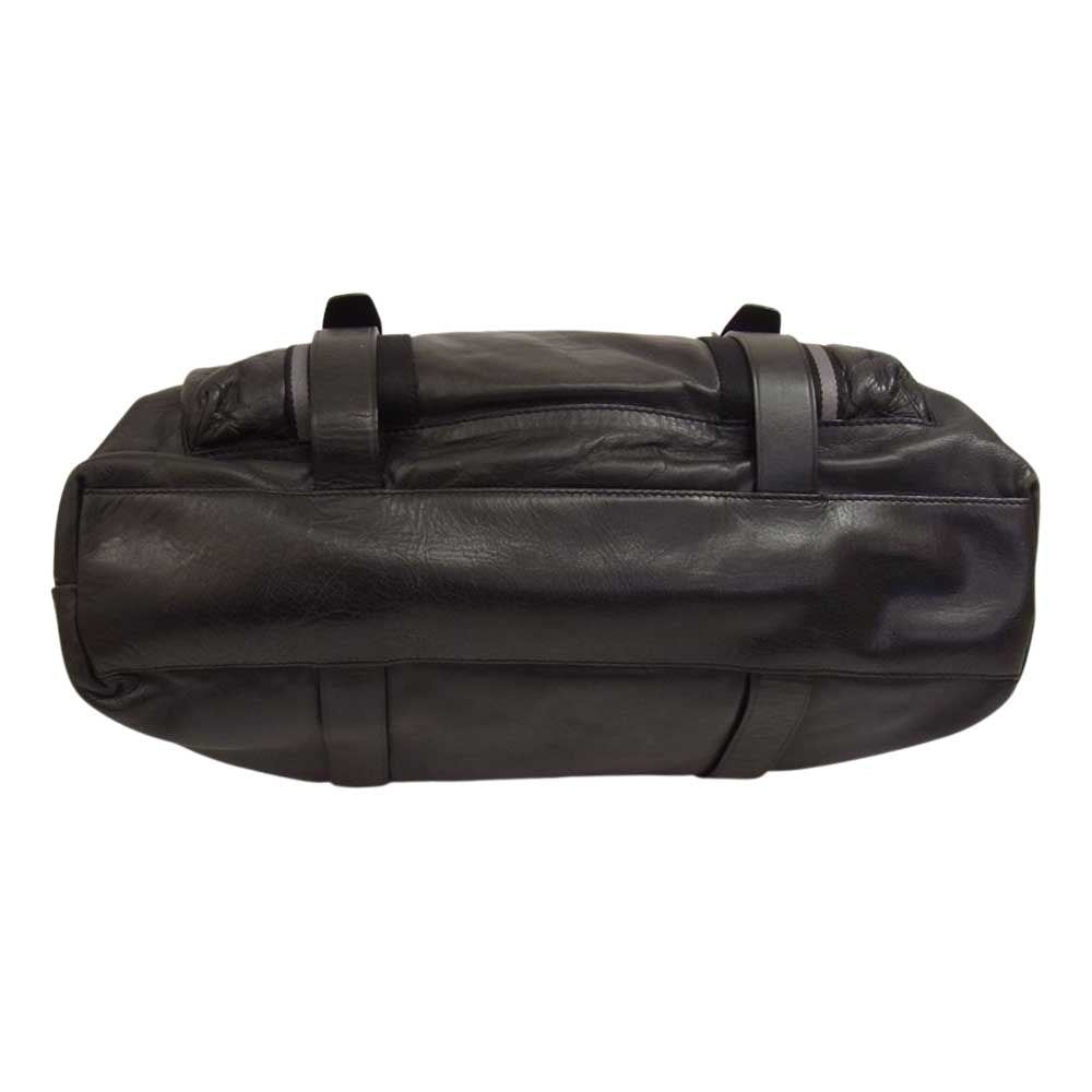 HUGO BOSS ヒューゴボス パスケース付き レザー トートバッグ ブラック系【中古】