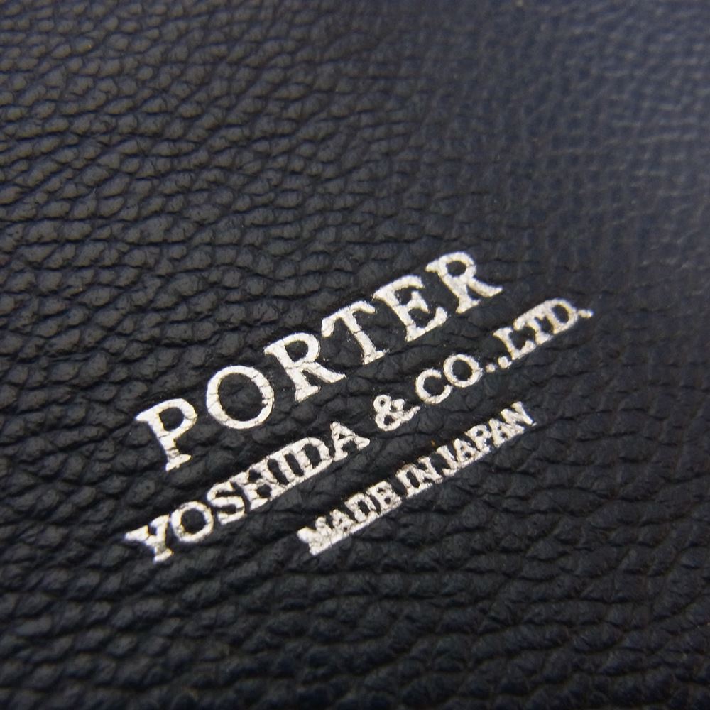 PORTER ポーター 吉田カバン LINK TOTE BAG リンク 牛ステア コンビネーション鞣し レザー トートバッグ ネイビー系【中古】