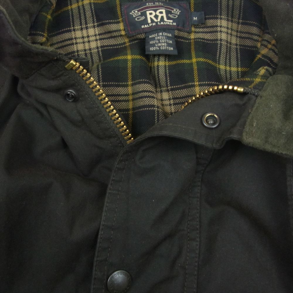 RRL ダブルアールエル モーターサイクル オイルド ジャケット ダークブラウン系 M【中古】